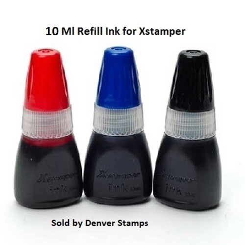 Xstamper Refill Ink 10 ml - Oil Based - Single Bottle - Various Colors