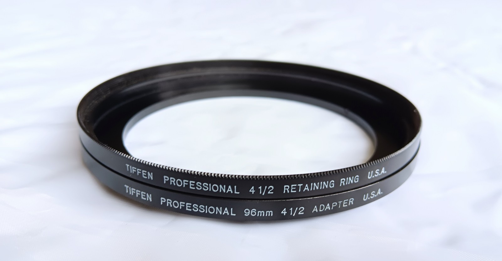 Tiffen Professional 96mm 4-1/2" Round Adapter Ring & 4-1/2" Retaining Ring EXC++