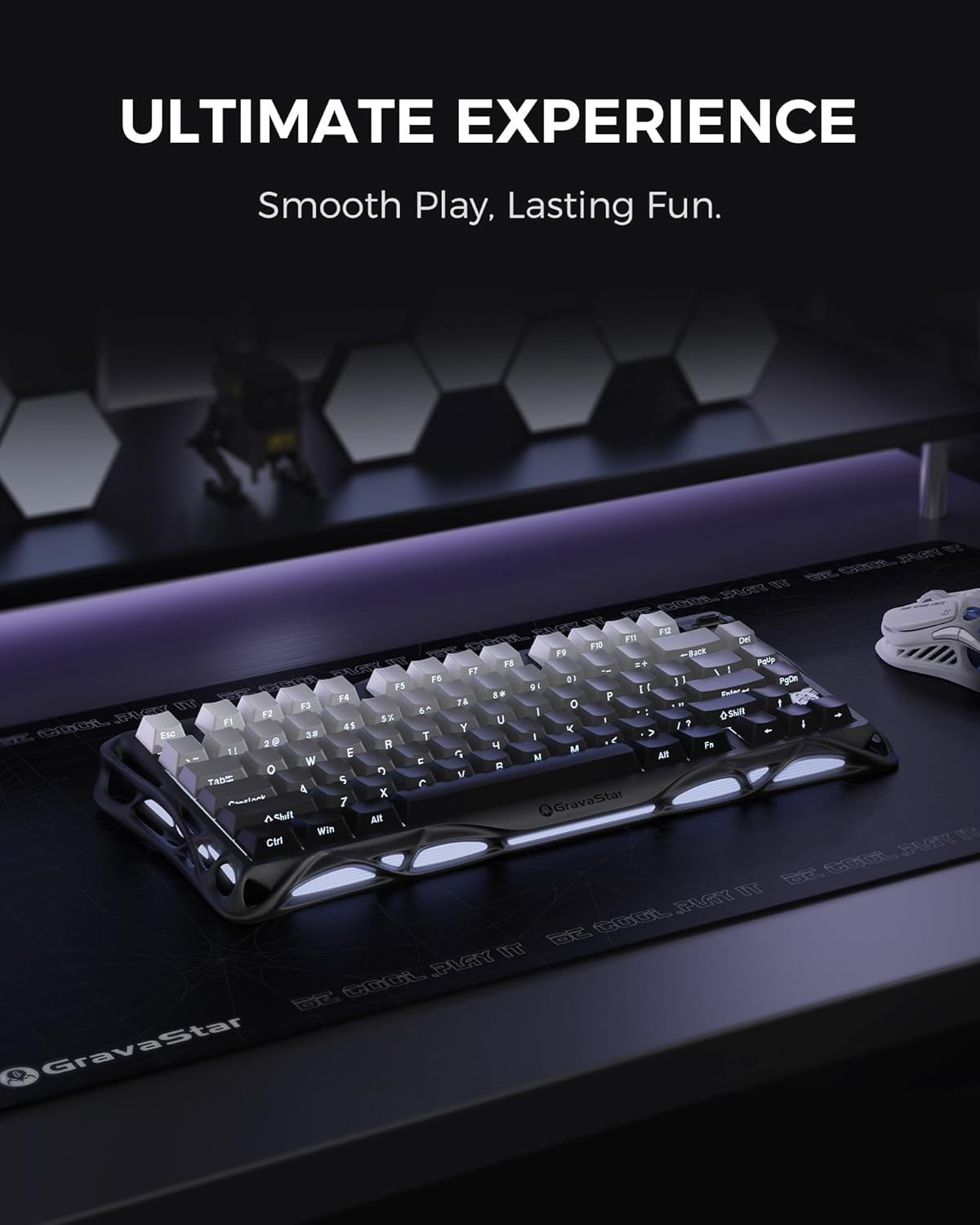 GravaStar Mercury K1 75% Gradient Black Wireless Mech Keyboard