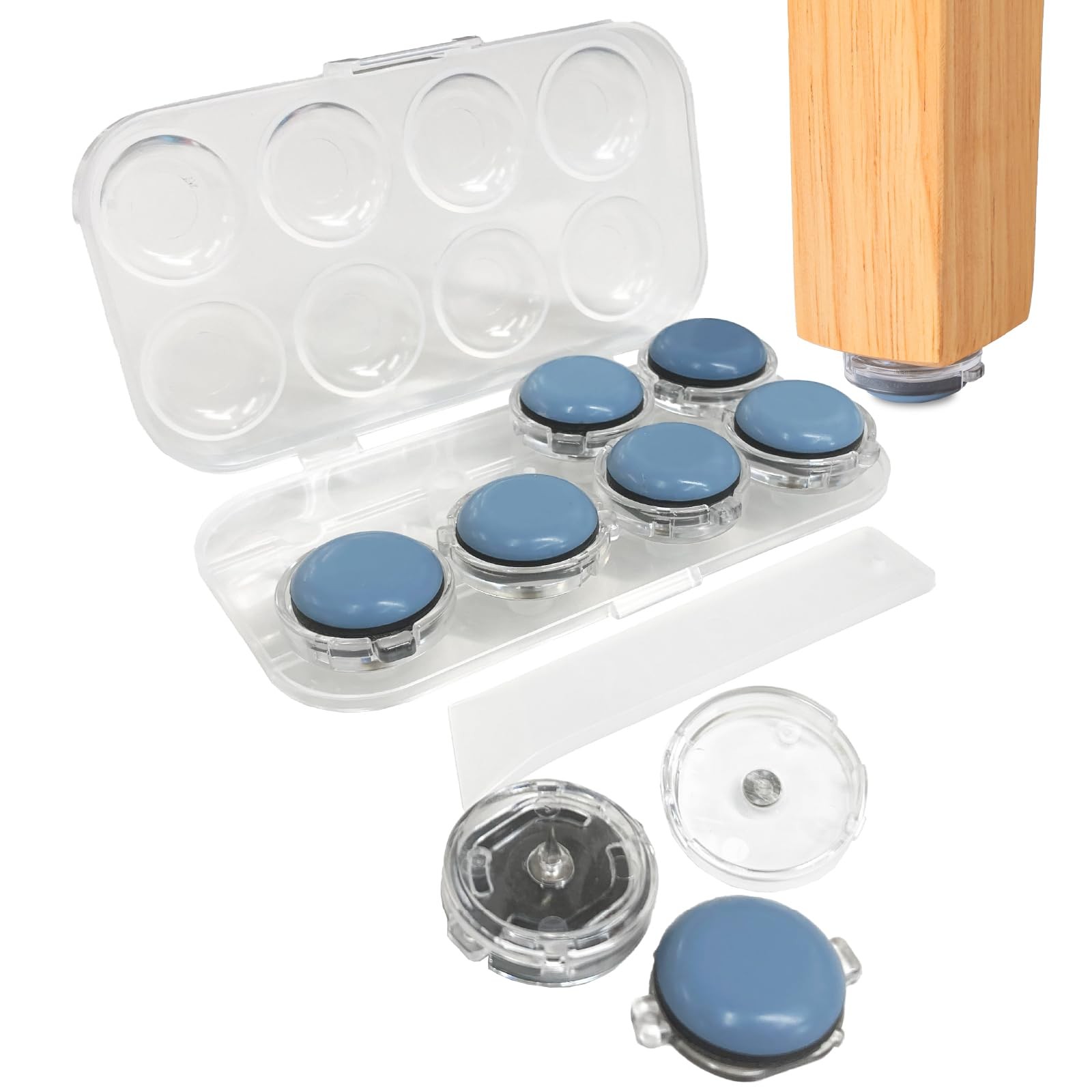 SUSTAINA+ Furniture Pads for Hardwood Floors 8 Pack, Made in Japan – Chair Le...