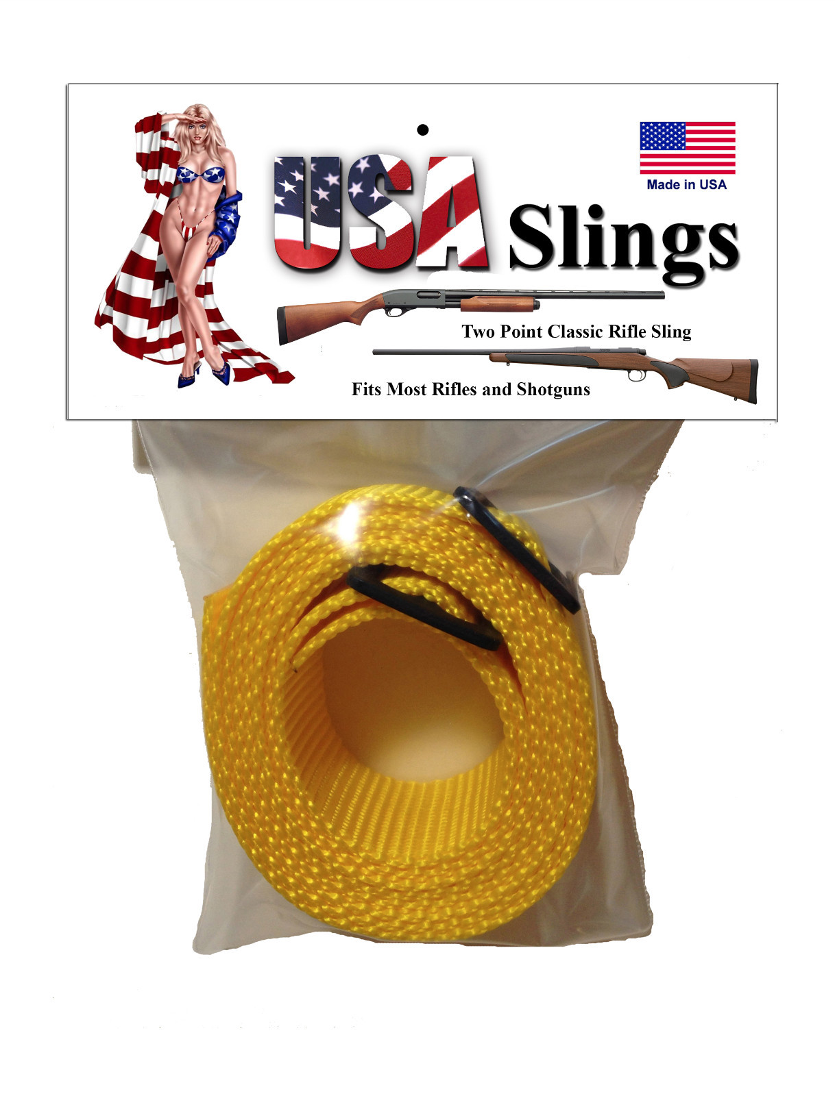 Rifle Sling Yellow - 2 Point Gun Sling