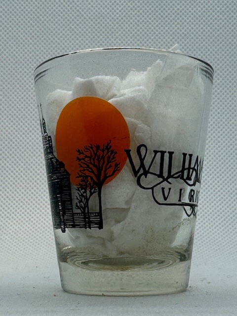 Williamsburg VA Clear Shot Glass