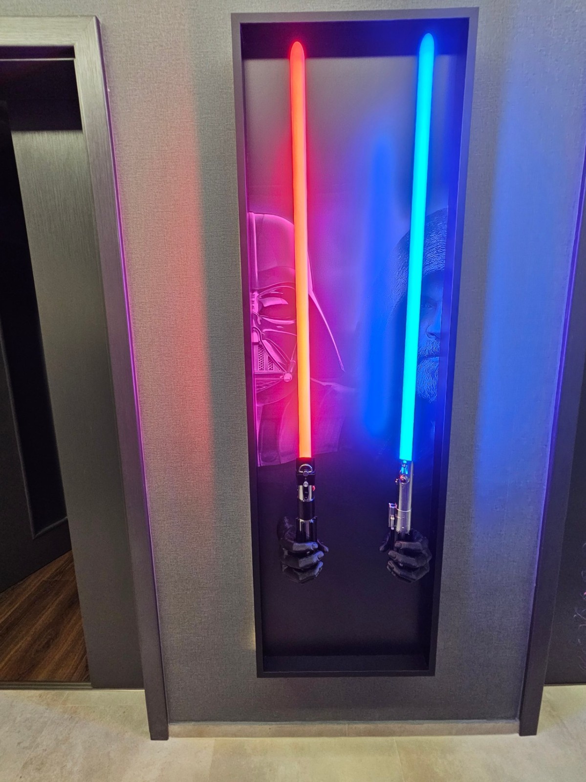 Custom 3D Printed Lightsaber Wall Mount Display Holder Laser Sword Rack Stand
