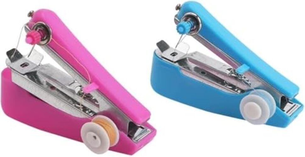 1 Pcs Handheld Sewing Machine,Portable Heavy Duty Mini Manual Sewing Machine