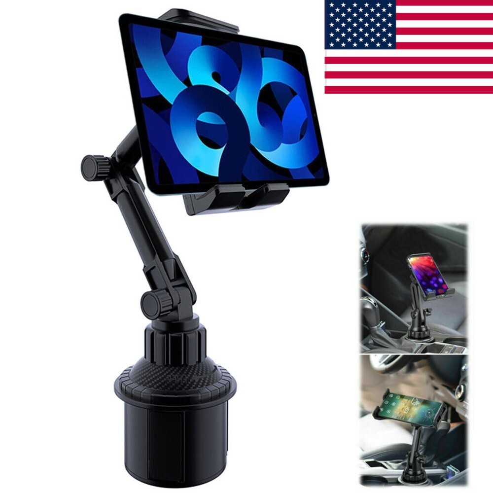 Universal Car Mount Car Cup Holder Phone Stand For 4.7-12.9" iPhone iPad Tablet