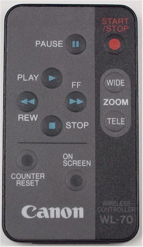 CANON Camcorder Wireless Remote WL-70+Batteries