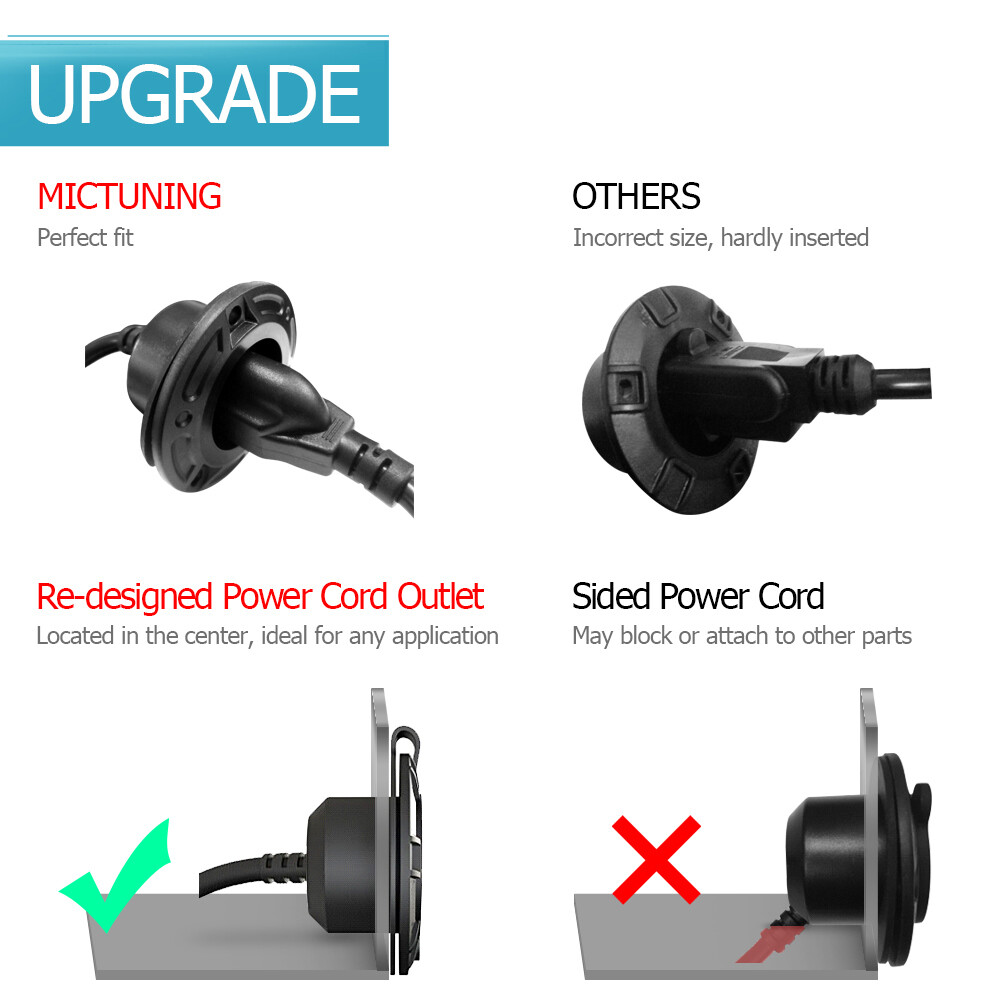 13AMP RV Power Flanged Inlet 125V AC Port Shore Power Receptacle Cord Plug USA