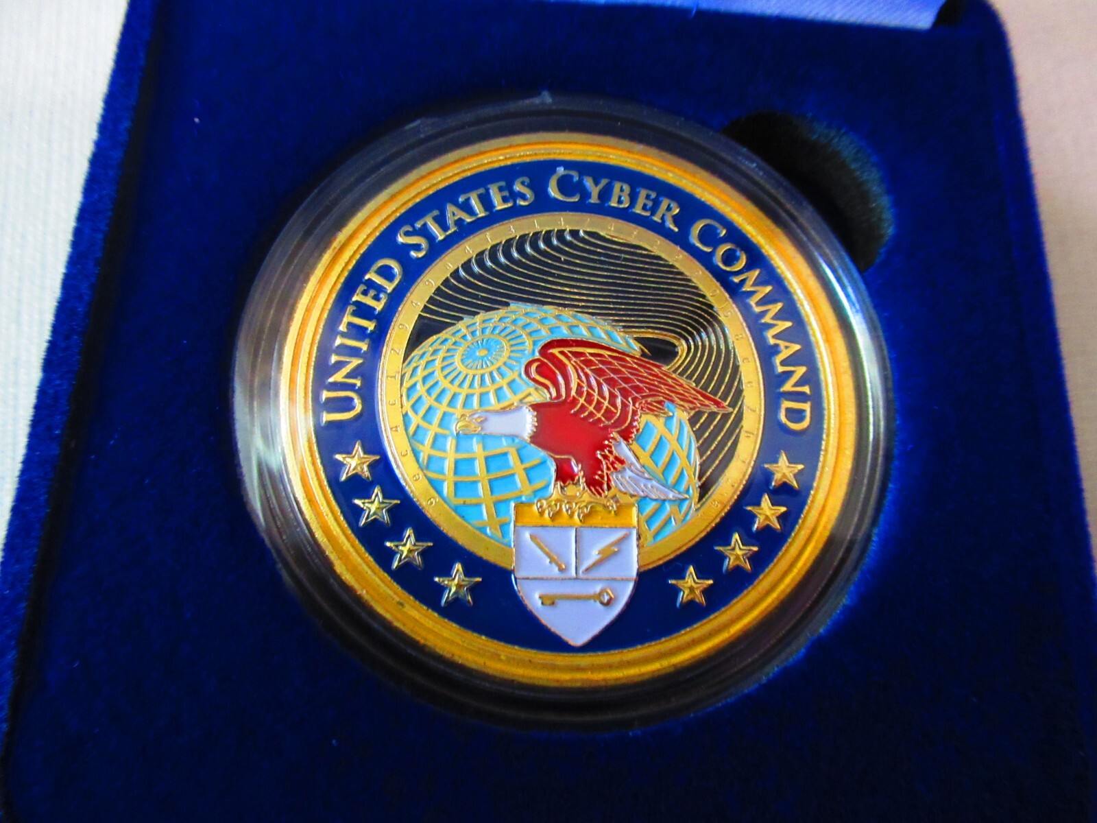 United States Cyber Command Challenge Coin w/ Presentation Box