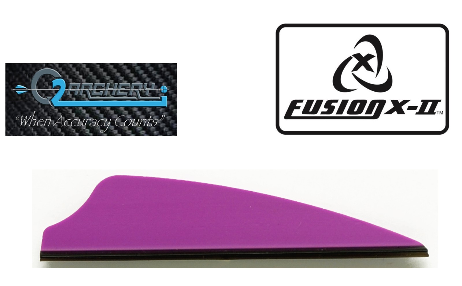 2.1", Purple,  Fusion X-II Vanes , Pkg 36 ***When Accuracy Counts***