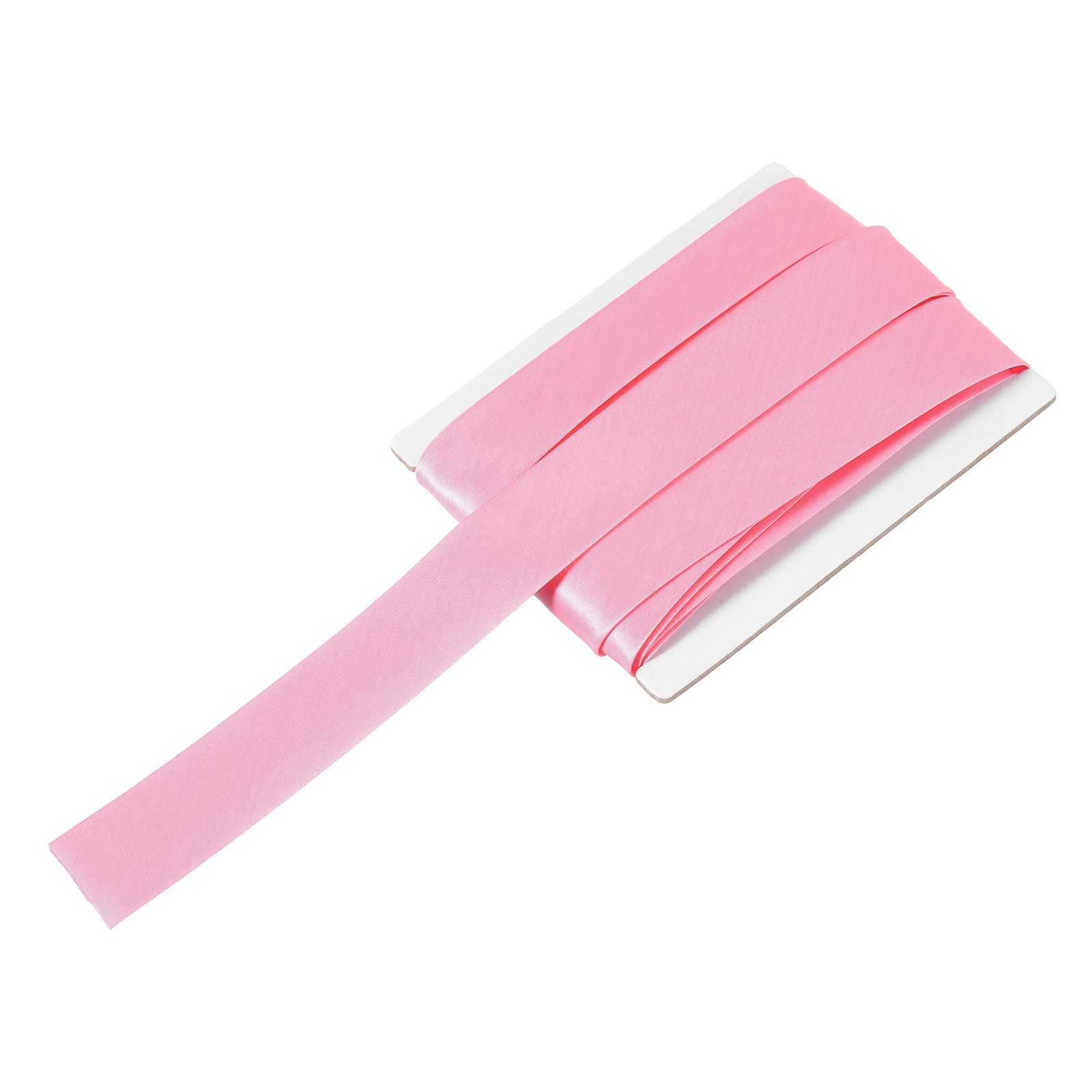 Double Fold Bias Tape 1 Inch x 6 Yards Satin Pre-fold Tape Pink