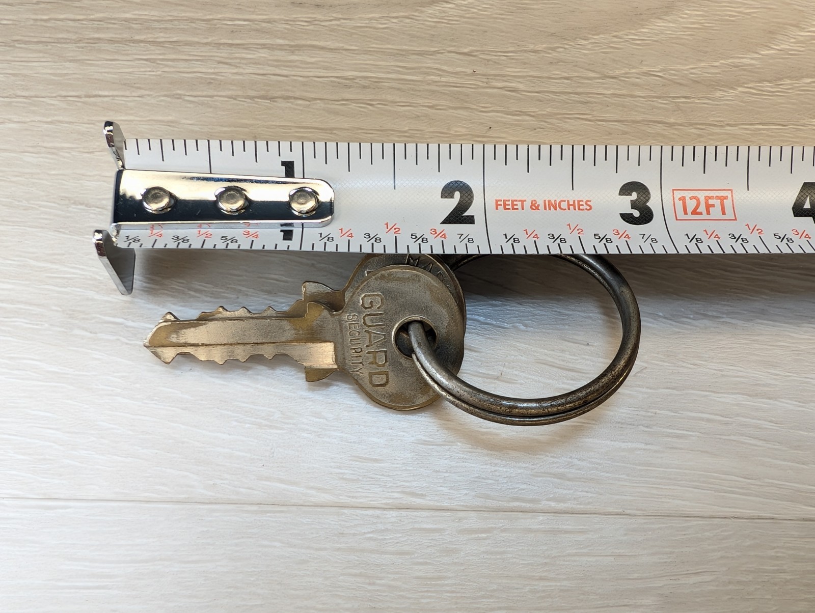 Vintage Brass Guard Security Keys Brooklyn NY Decorative Collectors Set on Ring