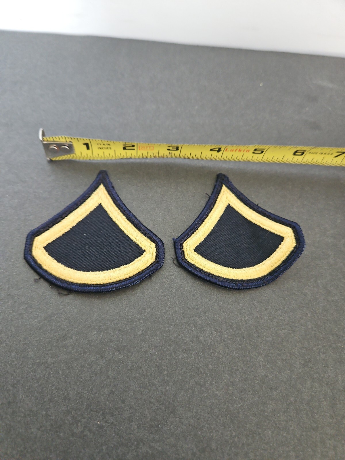 MILITARY PATCH US ARMY CLOTH PATCH RANK SET OF 2 PRIVATE FIRST CLASS E-3