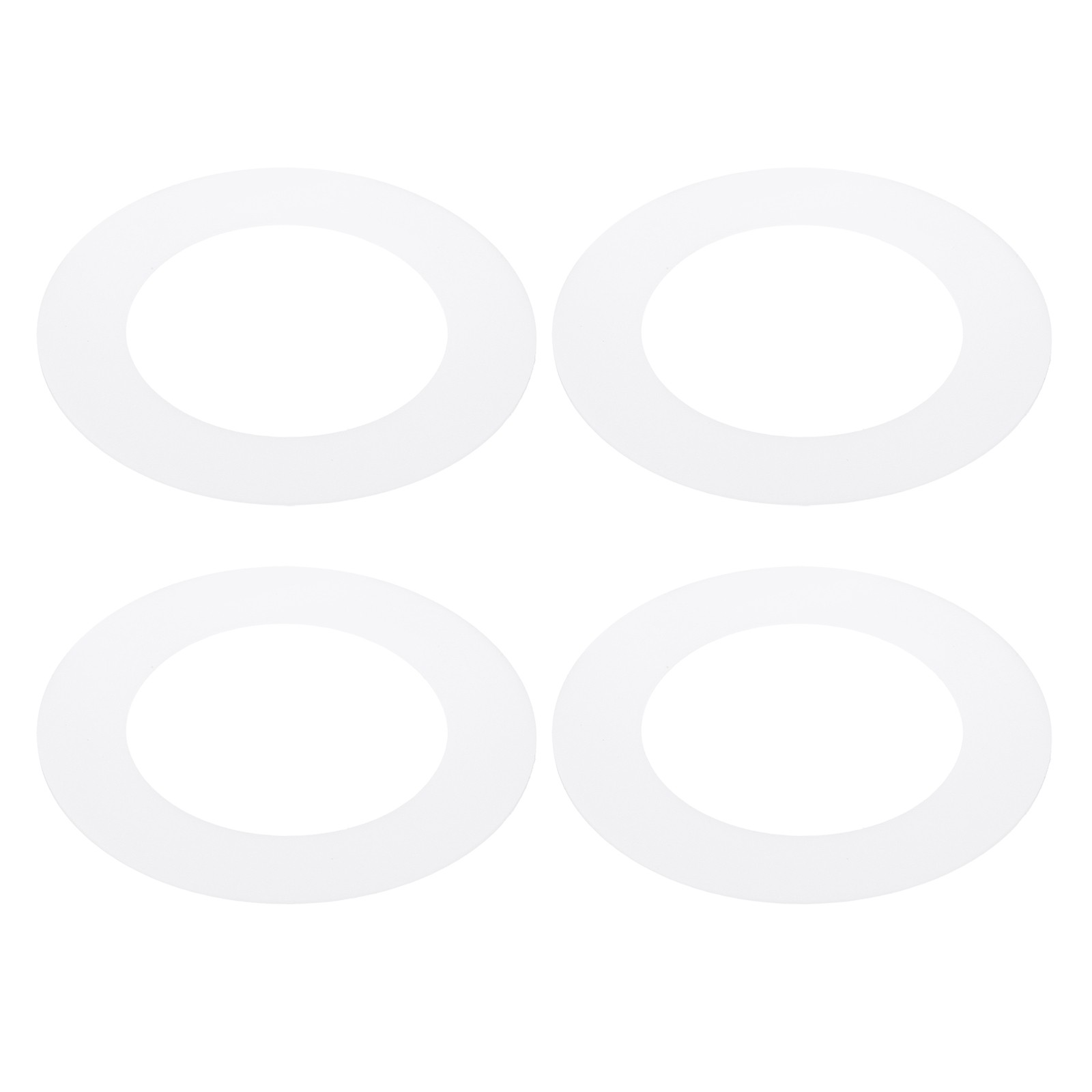 4Set 3.2" ID 4.9" OD Plastic Trim Ring Translucent Matte White Goof Rings