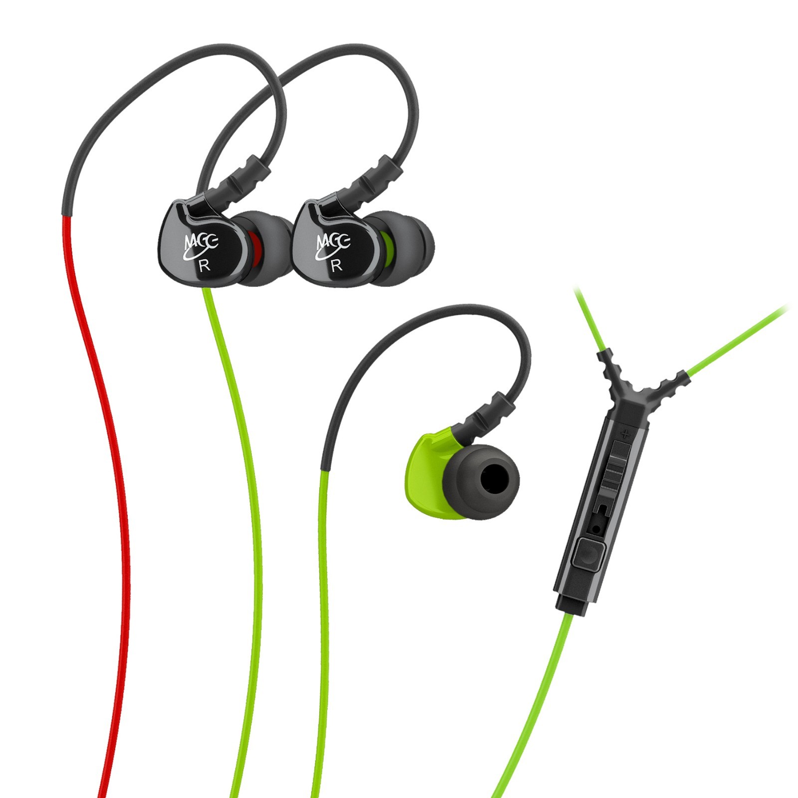 MEE audio Sport-Fi S6P Memory Wire In-Ear Headphones 2 Pack (Bulk packaging)