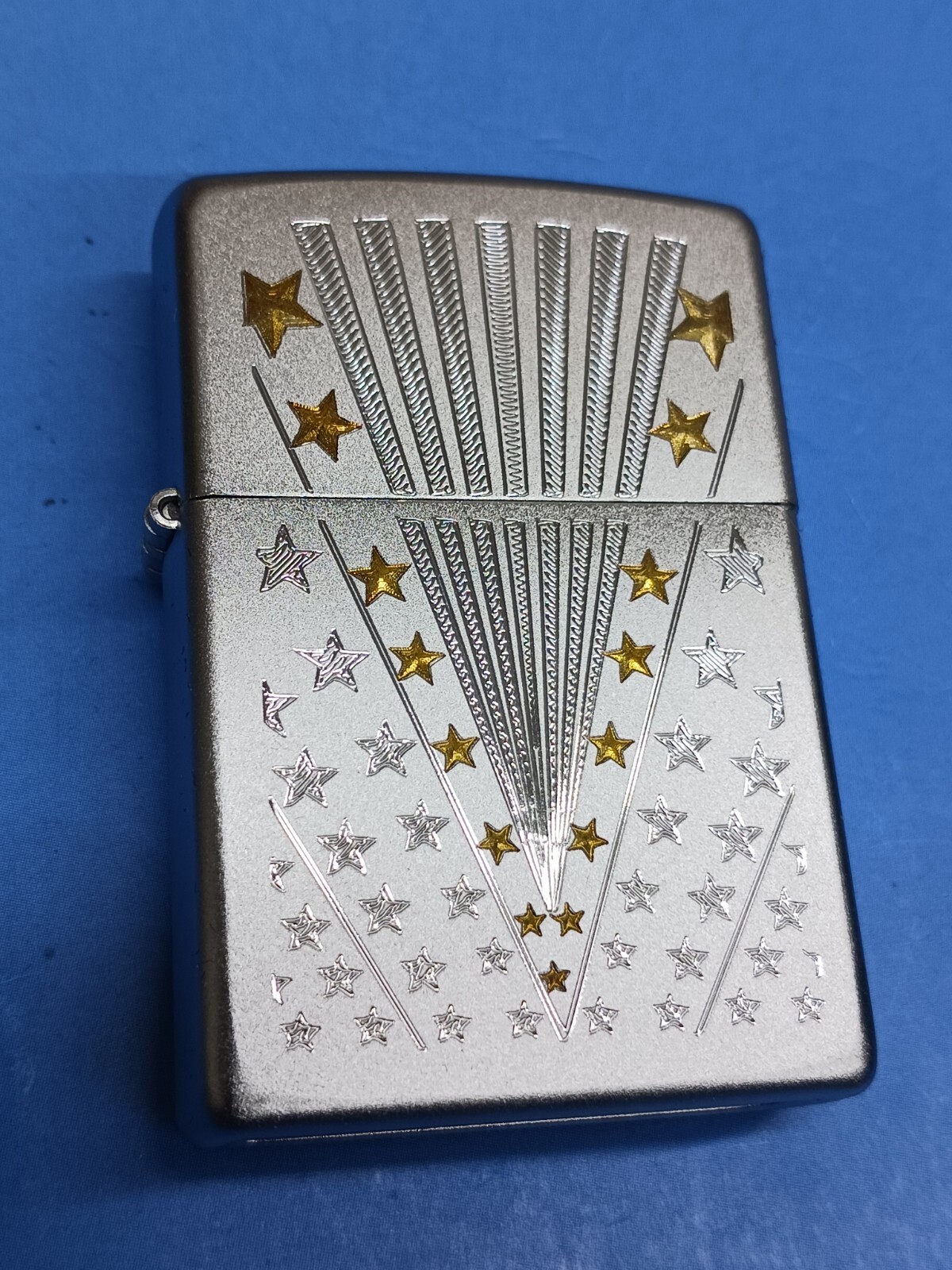 Zippo 28277 Star Flag Satin Chrome