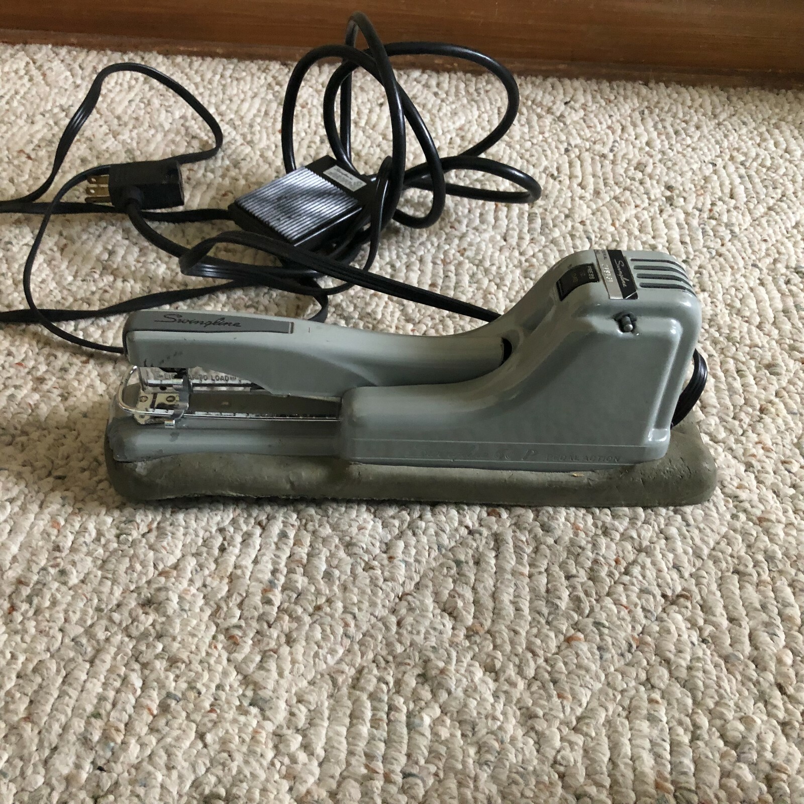 Swingline 66P Electric Stapler Pedal Action Tested Works AS IS Vintage Corded