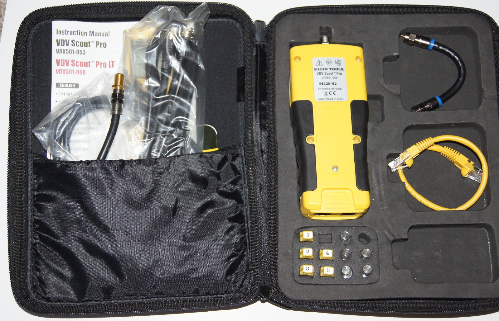 Klein Tools VDV Scout Pro  VDV501-053 With Case, Cables and OEM Instruction Man