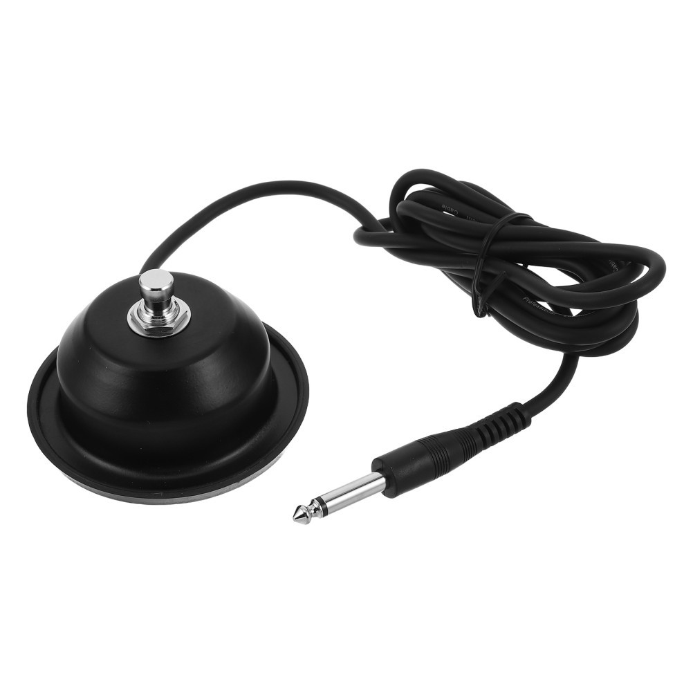 Reusable 1-Button Guitar Footswitch Durable Metal for Effect Pedal Control Black