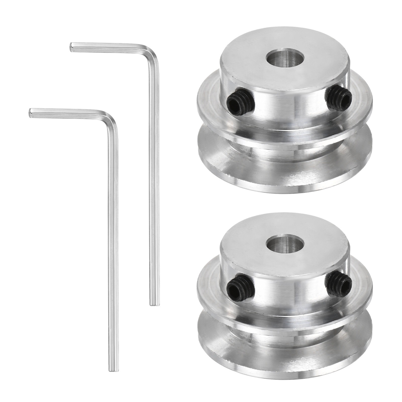 6mm Bore 30mm OD Single Groove Pulley, 2PCS V-Belt Pulley with Hex Wrench