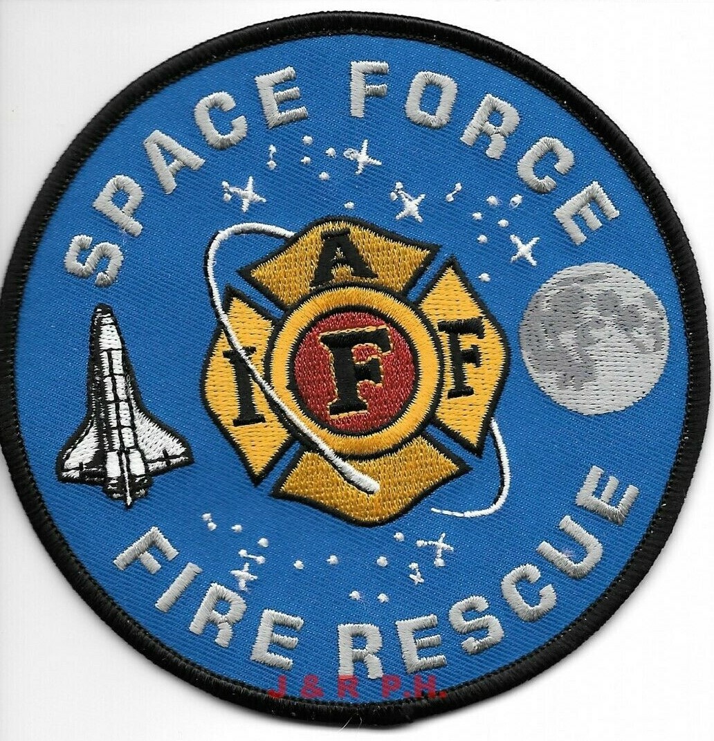 NAVY - Space Force Fire - Rescue (4.5" round size) fire patch