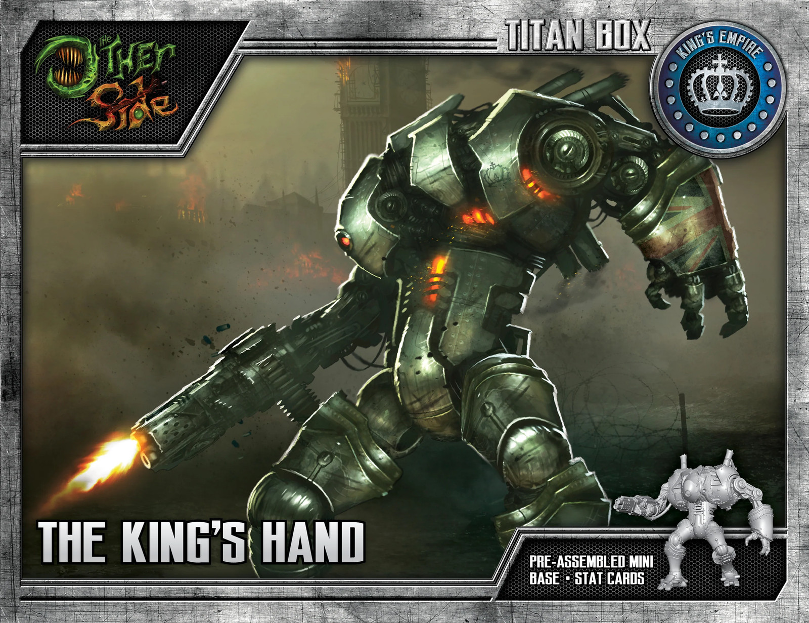 The King's Hand Titan - 32mm Steampunk Miniature for The Other Side Battle Game