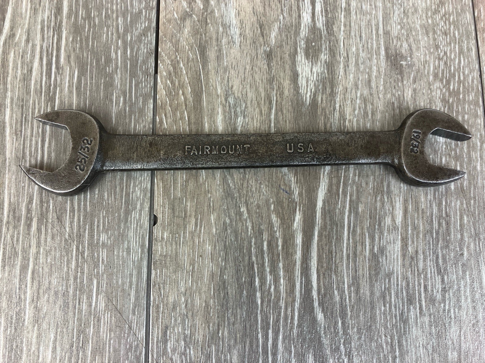 Fairmount USA Open End Wrench 19/32 X 25/32 Vintage Tool