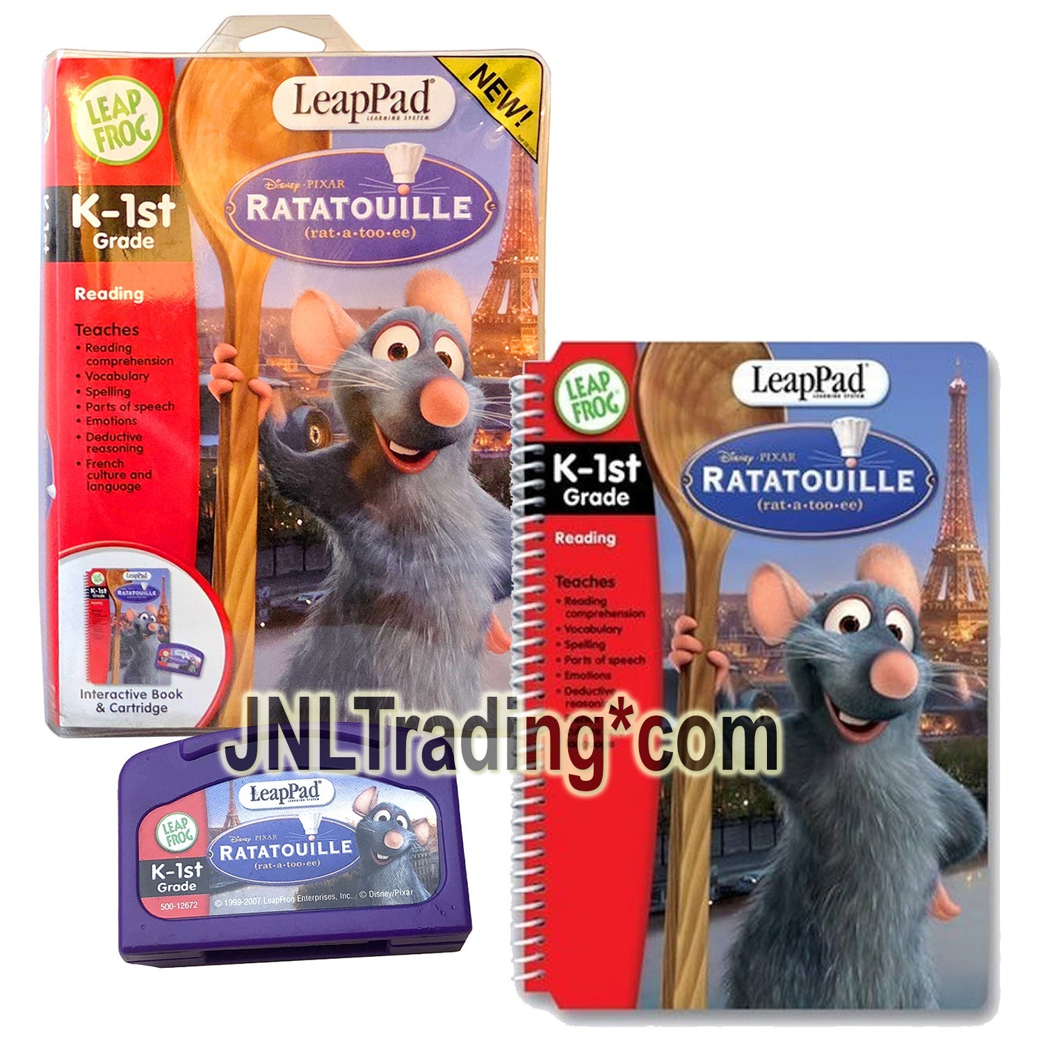 NEW  2007 LeapPad Learning System K-1st Interactive Book & Cartridge RATATOUILLE