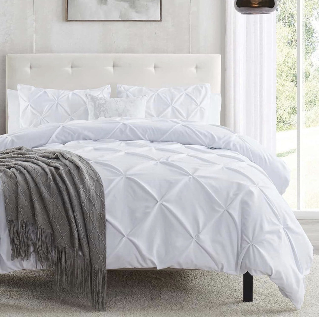 Nestl White Duvet Cover Queen Size - Soft Double Brushed Queen, 01 -