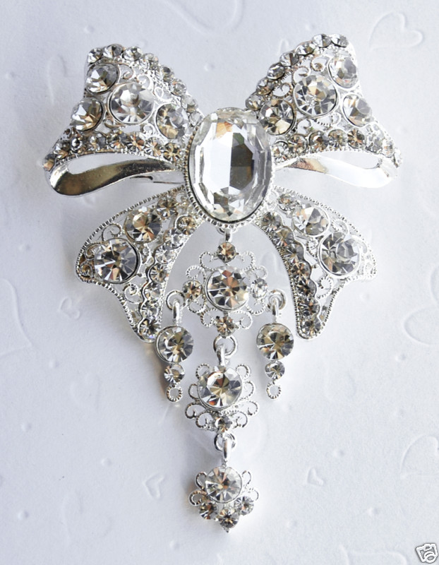Rhinestone Crystal Brooch Pin Wedding Cake Decoration