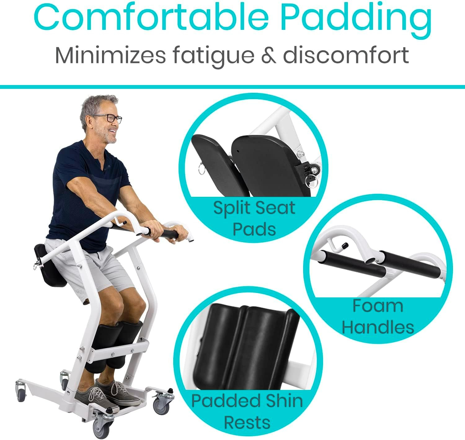 Vive Mobility Sit to Stand Lift Patient Transport Unit for Elderly Transfer Aid
