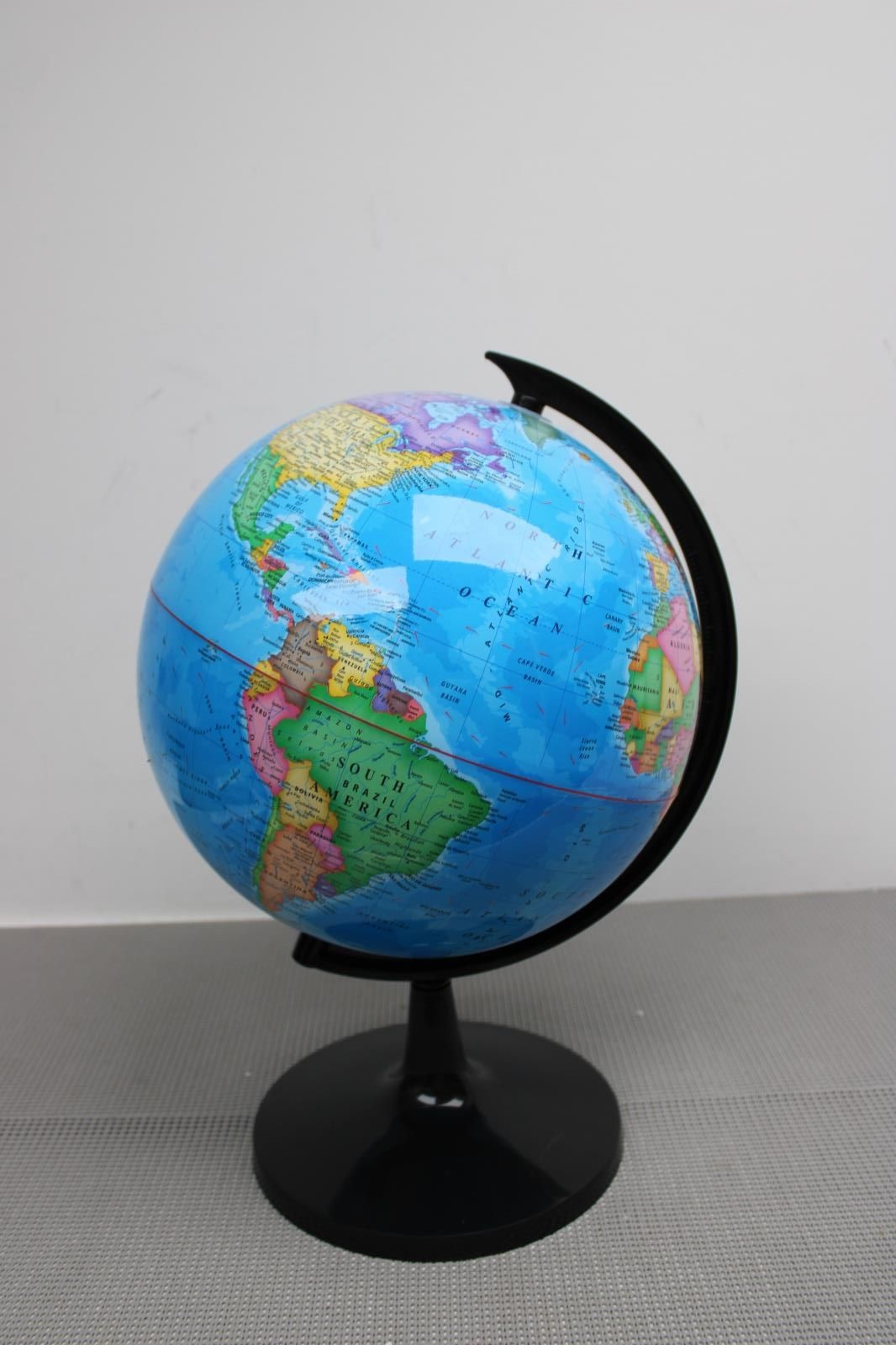 Global 12" Blue Ocean World Globe, Political Geography, Rotates, Educational