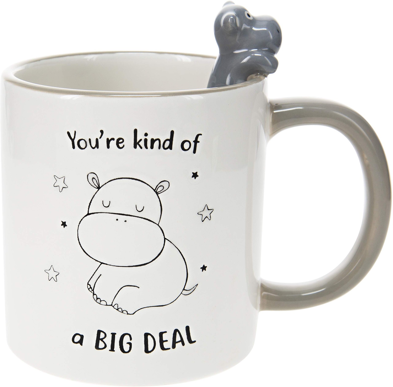 Pavilion Gift 45631 "You're Kind Of A Big Deal" Hippo Gray 17oz Coffee Mug