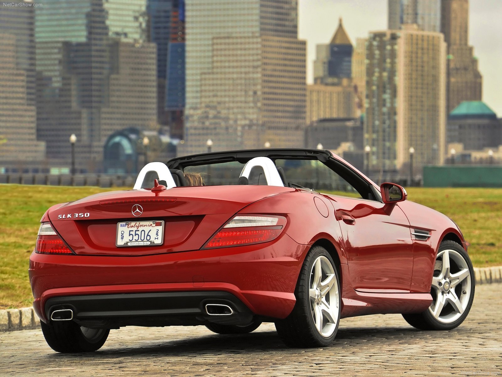Cars mercedes benz slk 350 cabriolet Desk Mat Stitched