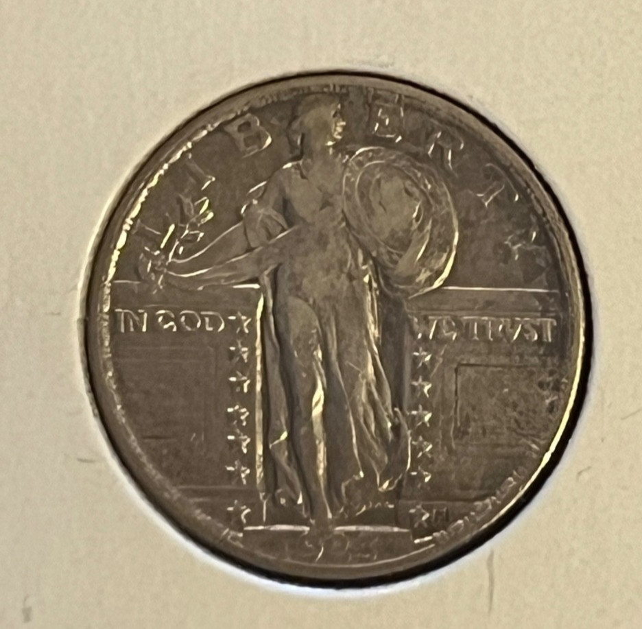 1923 Standing Liberty Quarter near EF