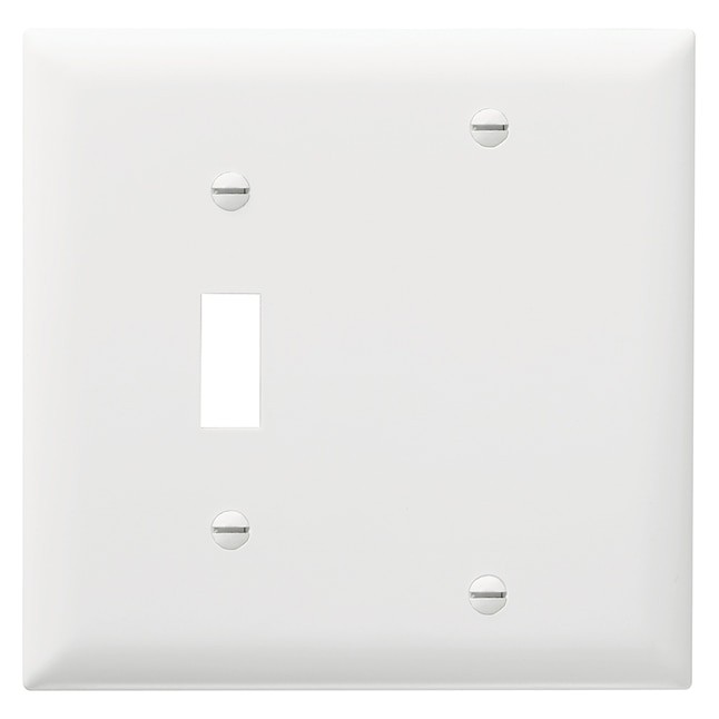 Legrand Pass Seymour 2 -Gang Midsize Size White Nylon Indoor Blank/Toggle Wall