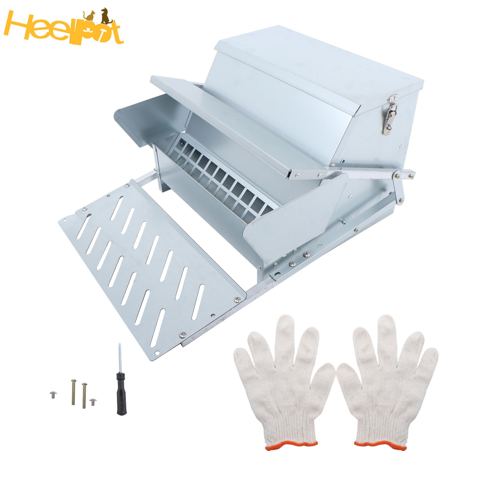 High Quality Automatic Galvanized Steel Poultry Feeders With Weatherproof Lid