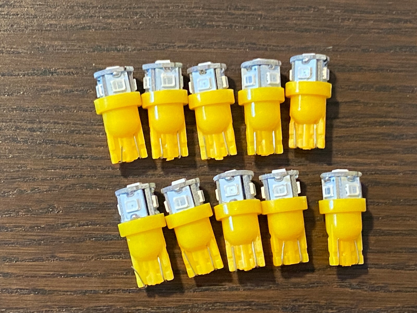 10 New Amber Yellow 8V Wedge Lamp LED Light Bulbs Pioneer Project/One Receivers