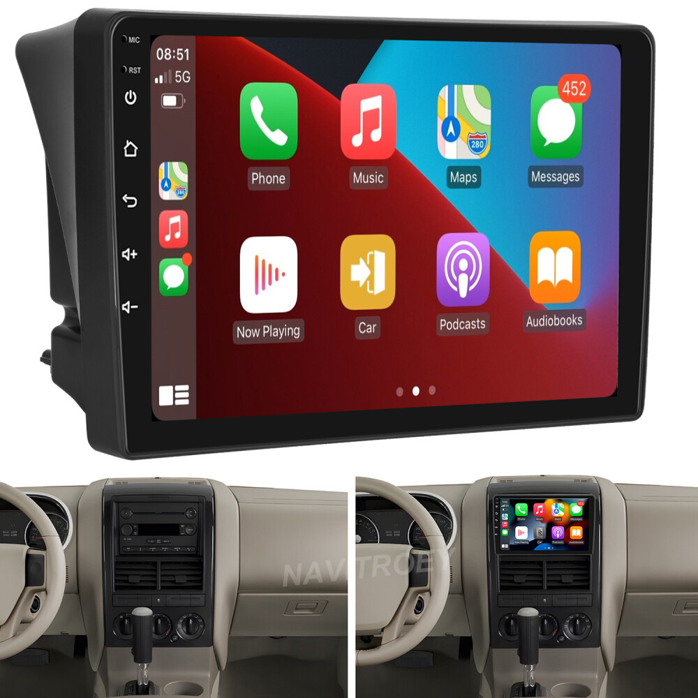 For 2006-2010 Ford Explorer Apple Carplay Car Stereo Radio GPS Android 15 2+64GB
