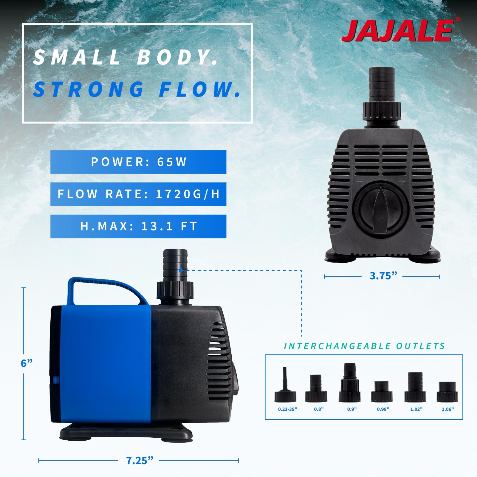 Amphibious water pump 1720 GPH