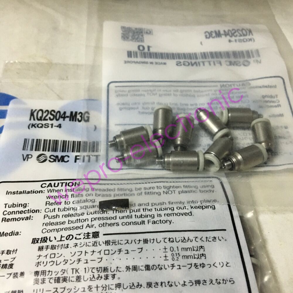 10 PCS NEW SMC stainless steel joint KQ2S04-M3G   Free Shipping