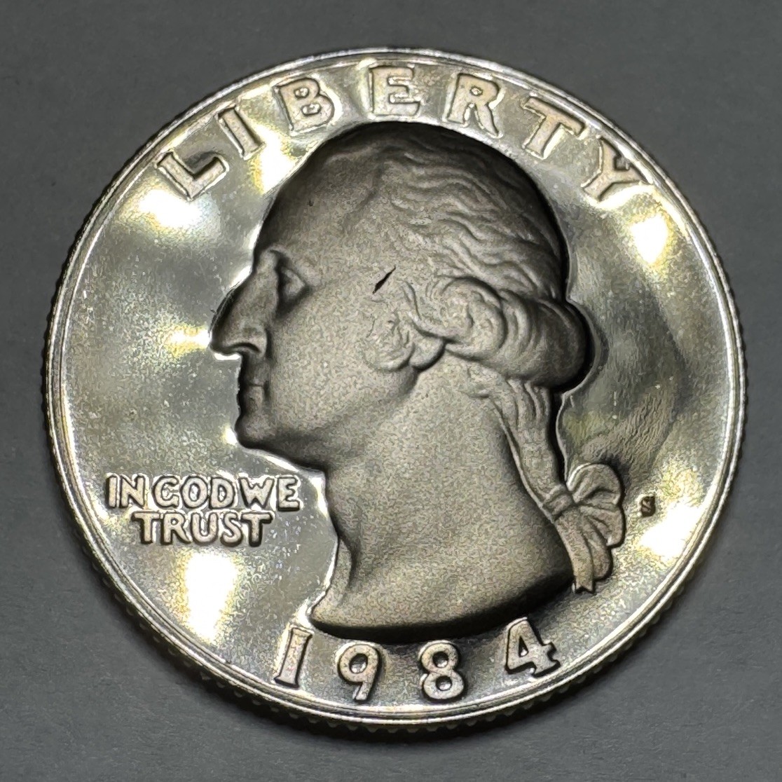1984-S Washington Quarter 25cent *PROOF* Coin from US Mint Proof Set