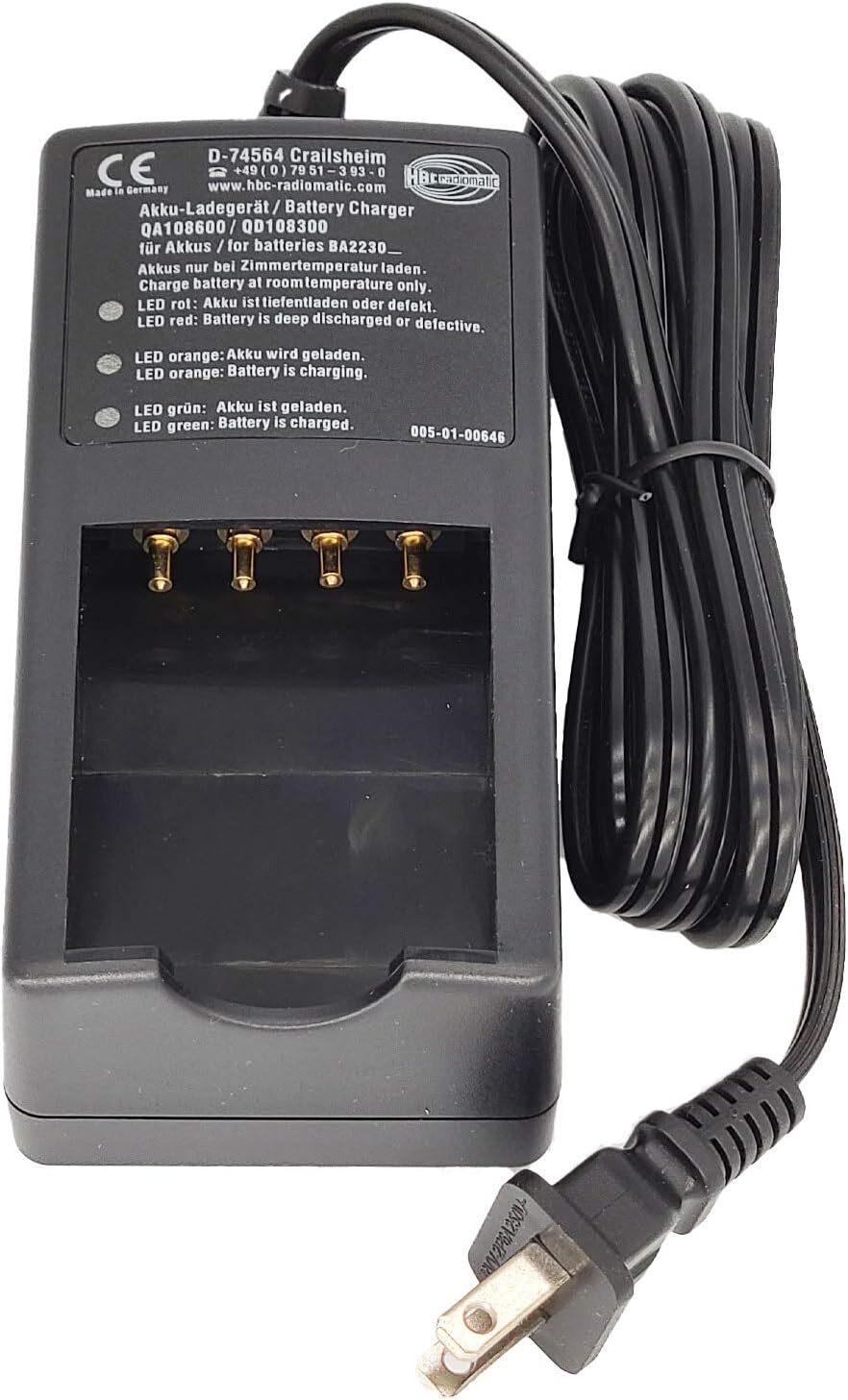 AC 100V~220V QA108600 QD108300 Battery Charger for HBC BA223030/BA223000 Battery
