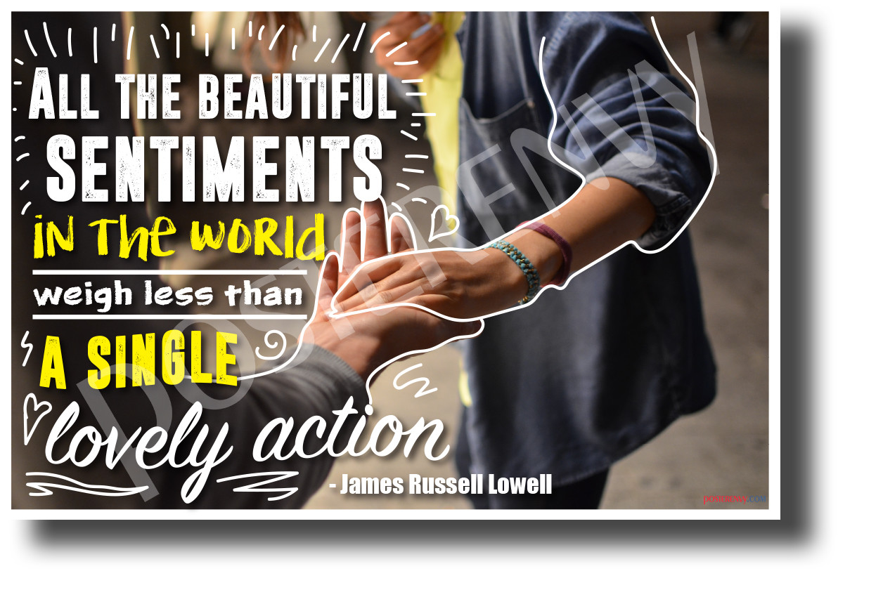 All the Beautiful Sentiments in the World - NEW Classroom Motivational Poster