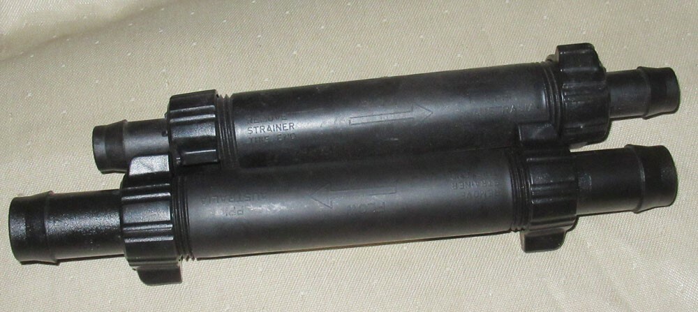 Lot of 2 Neta Water Irrigation Barbed In-Line Filter 19mm