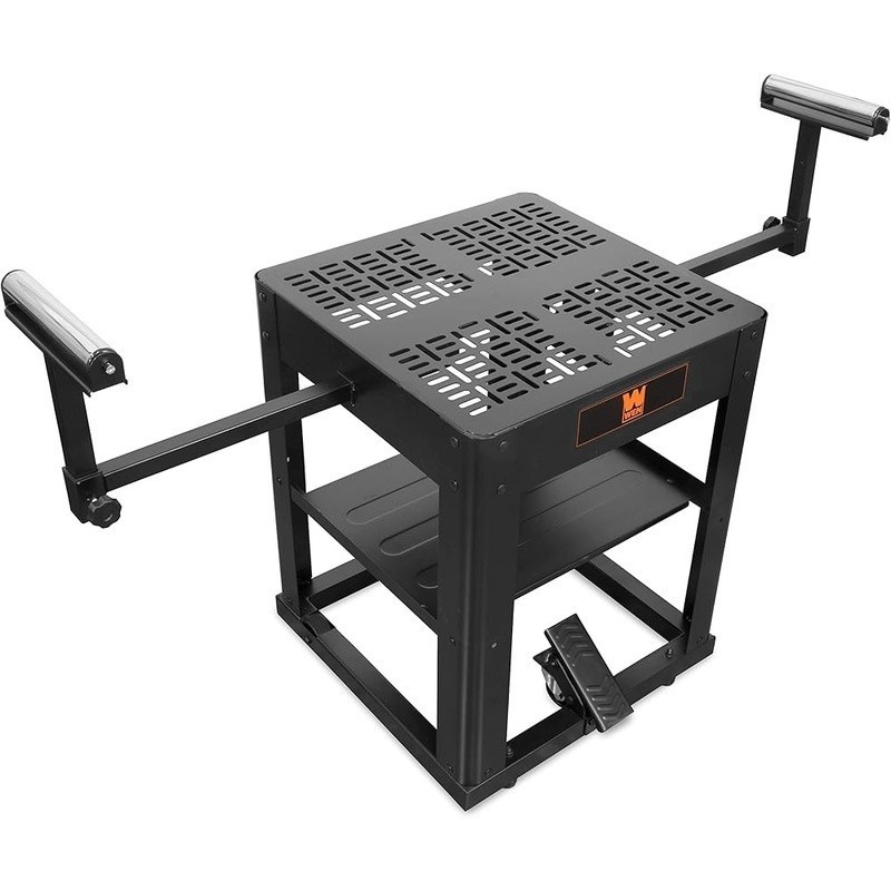 Adjustable Rollers Mobile Work Stand Benchtop Planer Miter Saw Support New