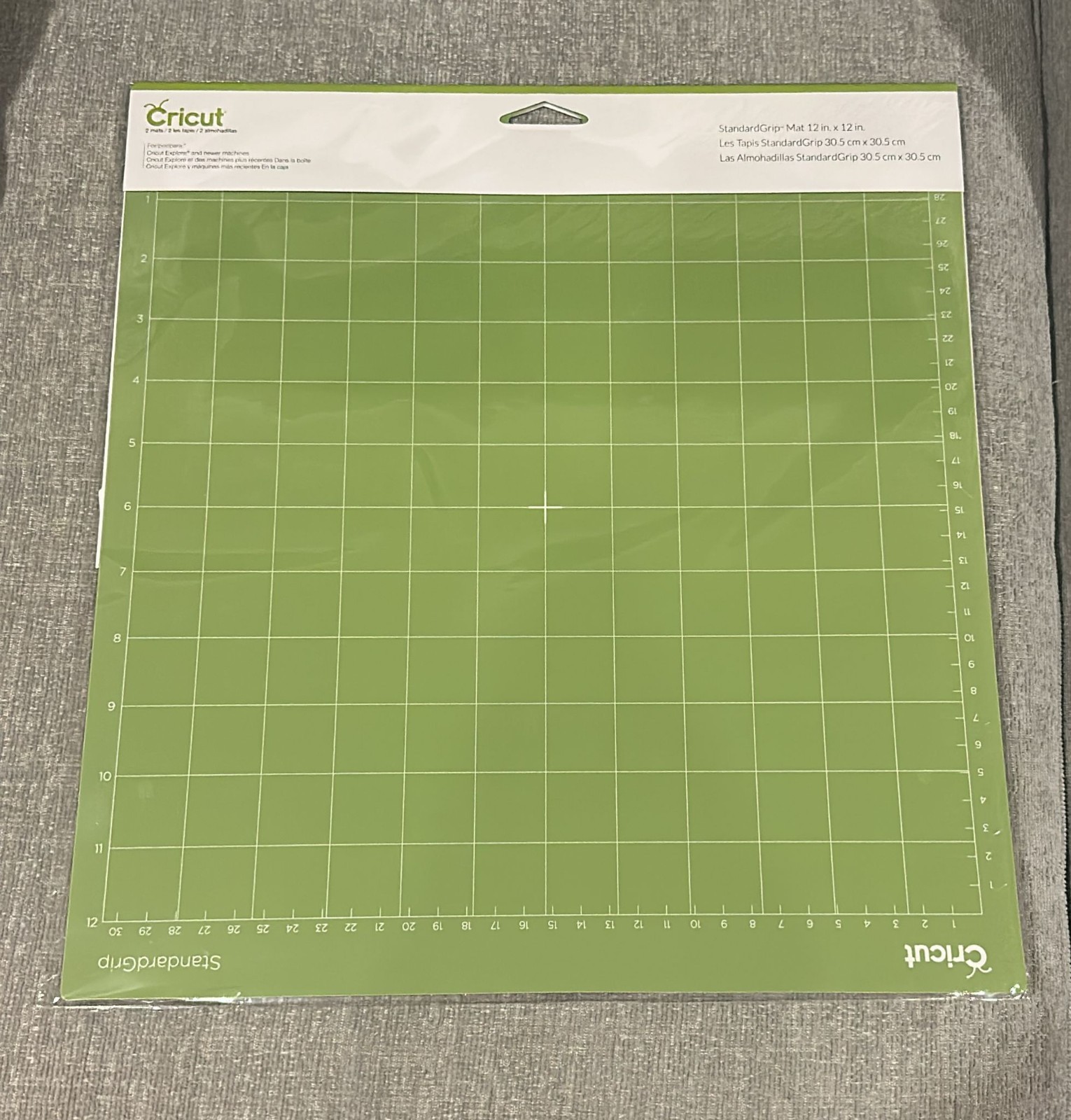 Standard Grip Cutting Mat Pad Cricut Cover Expression Machine Use 12"x12" 2 Pack