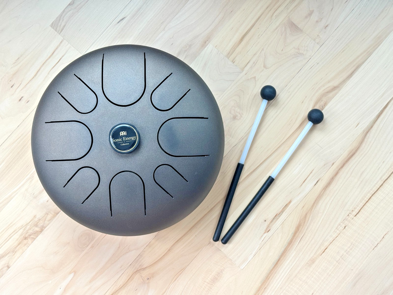 Steel Tongue Drum 8 Notes 12" with Mallets, Bag, Meinl Sonic Energy,  A minor