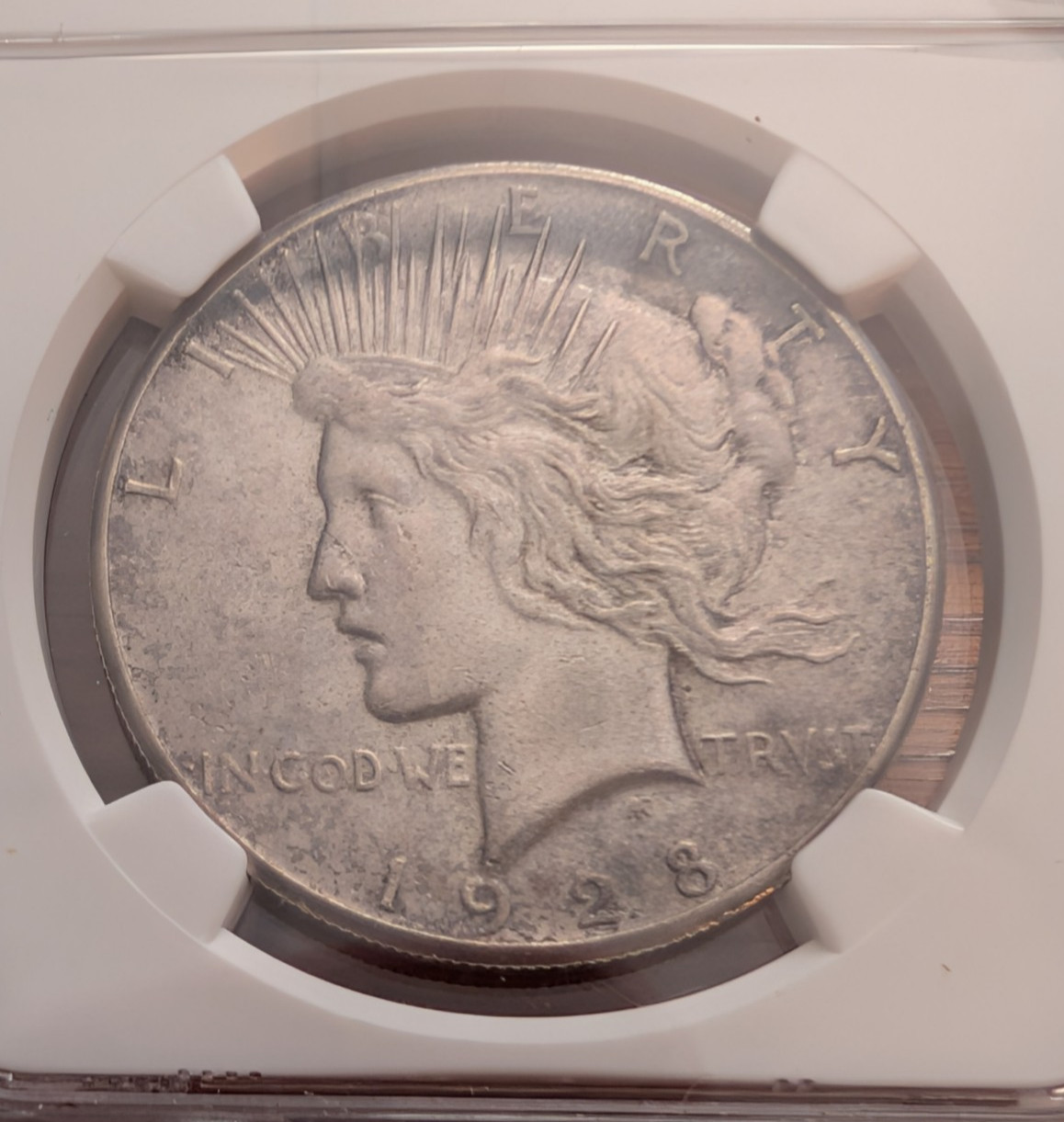 1928P Peace Silver Dollar $1 NGC AU53 250825