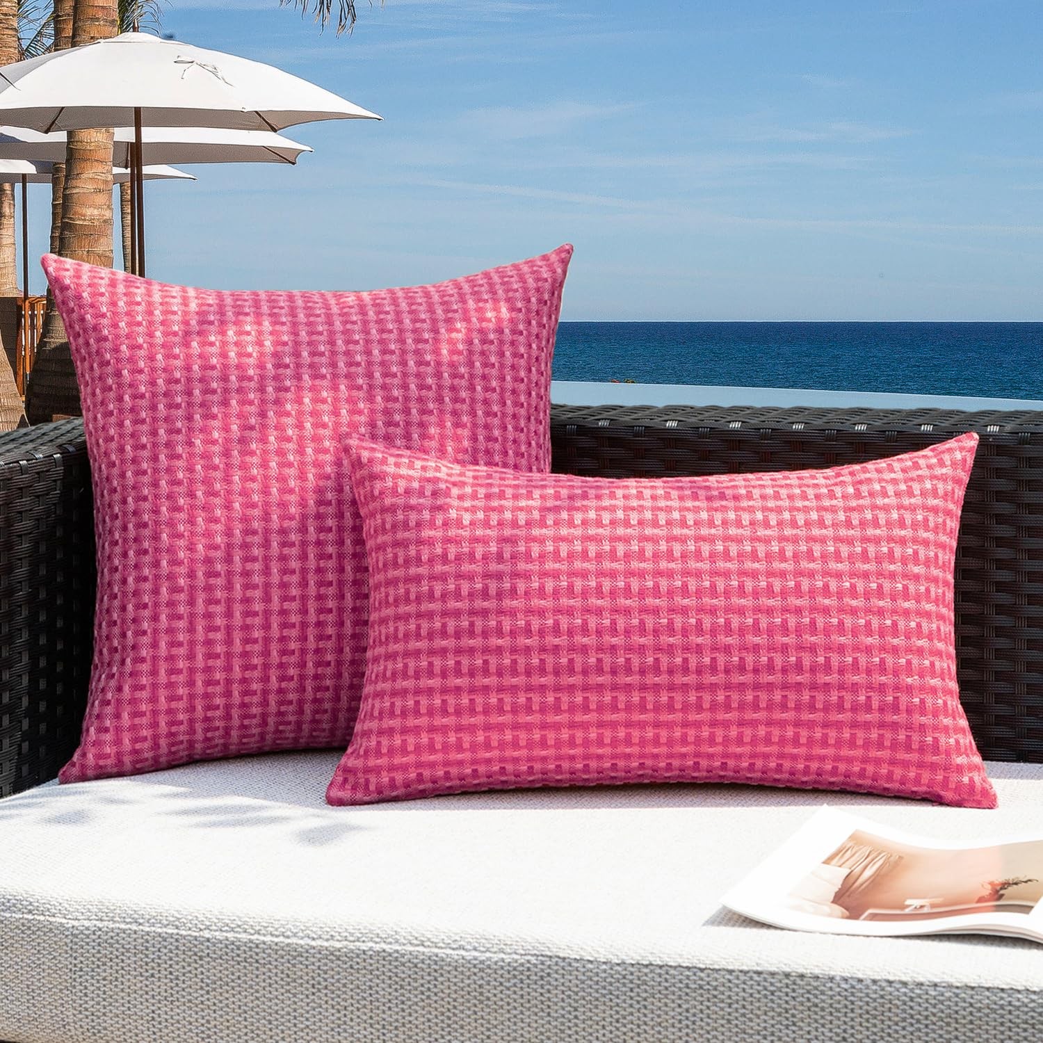 Kevin Textile Outdoor Waterproof Throw Pillow Covers Pack of 2 Valentines Day...