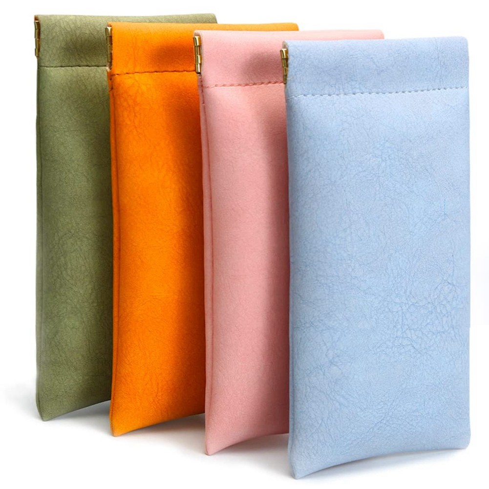 Glasses Case 4 Pack, Eyeglasses Case for Women Men, PU Soft Glasses2664